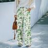 Womens High Waisted Wide Leg Pants Drawstring Palazzo Trousers with Pockets Dot Print Casual Lounge Pant