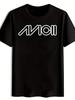 Vintage Rock Band Graphic T-shirt - Black Short Sleeve Crew Neck Tee with "OASI-A" Design
