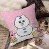 Cute Rabbit Print Pillow Cover, Durable & Machine Washable, Bedroom Decorative Cushion Cover