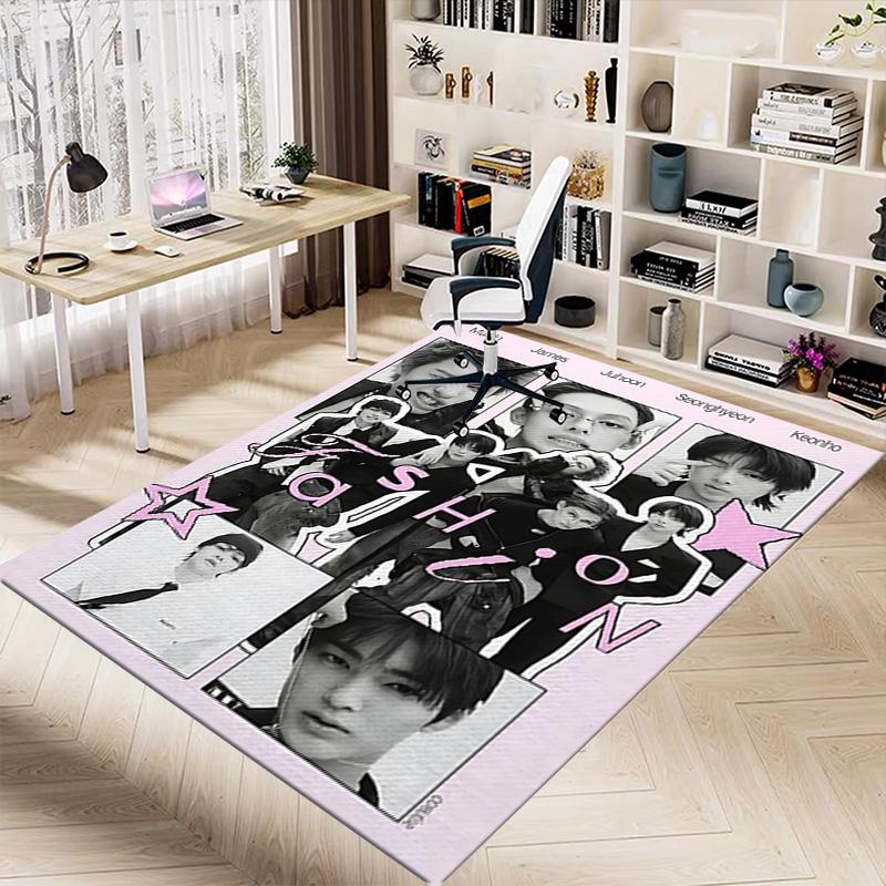 Fashion Icon Collage Carpet For Playroom Bedroom Living Room Sofa Home Decorkids Game Area Rug Nonslip Floor Mat