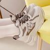 Leather dad shoes women's small 5cm thick-soled non-slip lightweight sports women's shoes