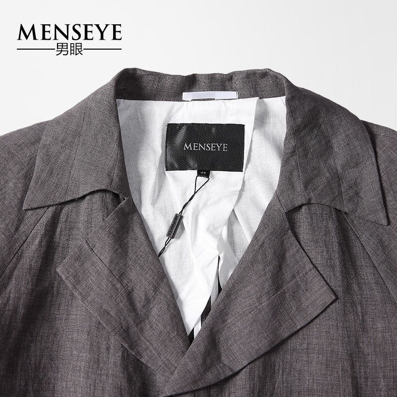 Menseye Menseye Autumn Dark Gray Casual Linen