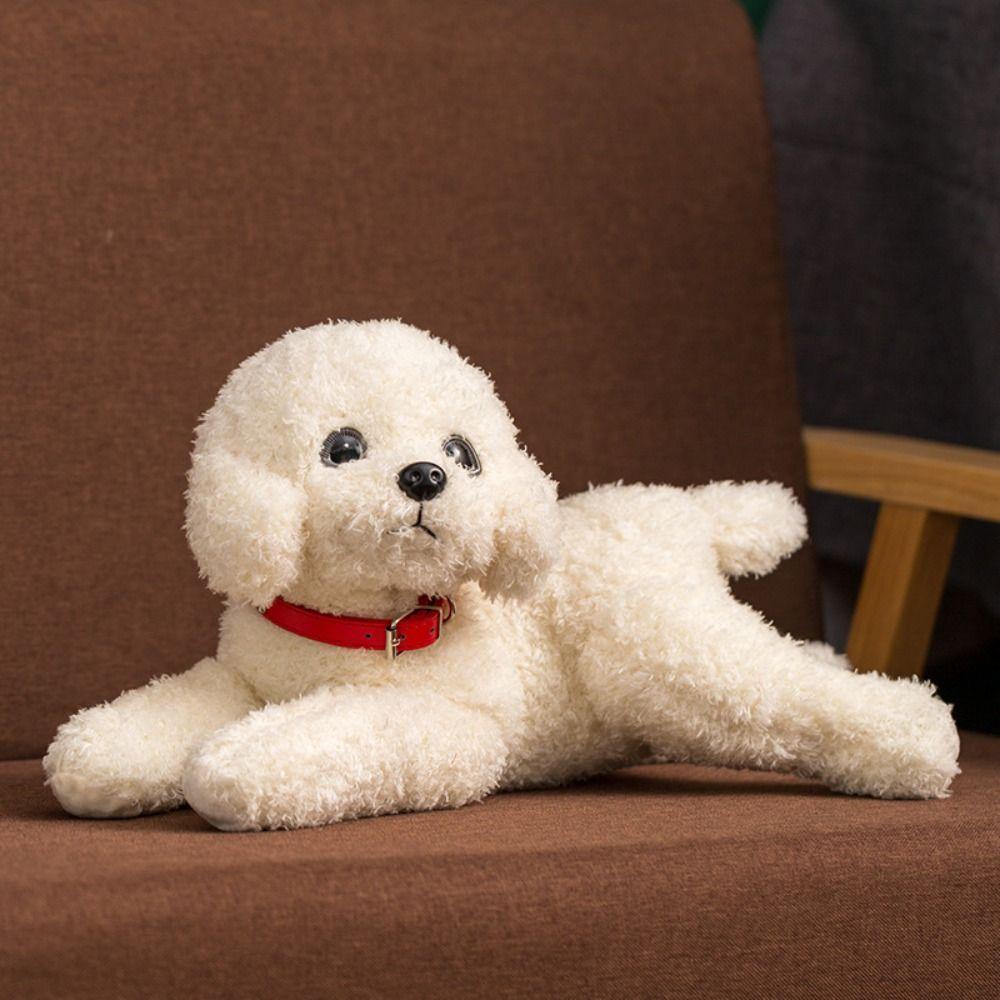 Simulation Dog Plush Toy Lying Style Poodle Plush Toys Stuffed Puppy Dolls Home Decoration