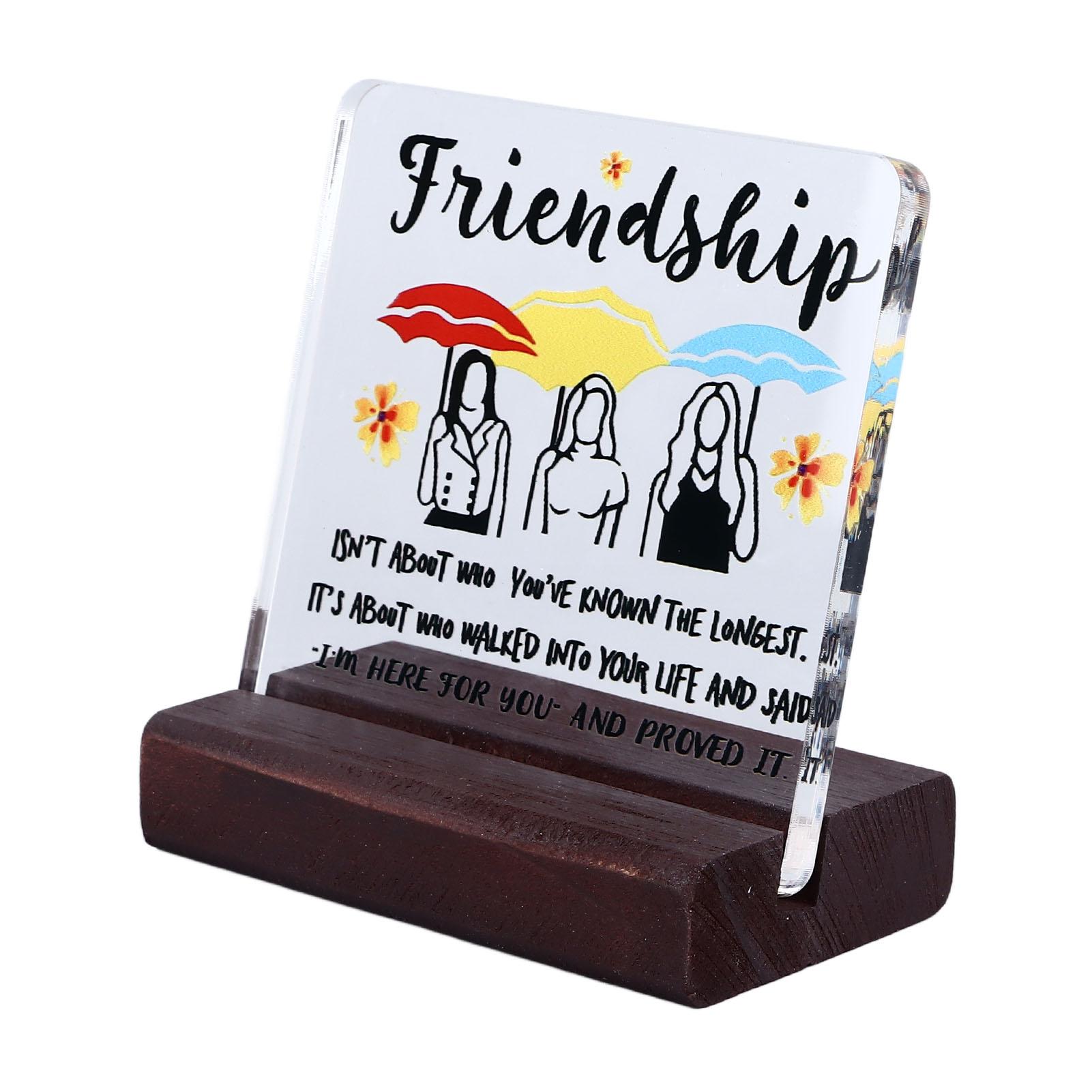 

Декоративная табличка «Чистый стол» Милая Сверхтолстый акрил Прозрачная печать Декор для офисного стола с деревянной подставкой