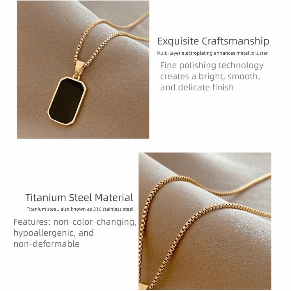 Simple Pendant Necklace Titanium Steel Choker Fashion Gold Necklace  Women