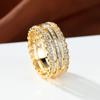 Multi-layered rings full of diamonds, zircon rotating rings, design jewelry