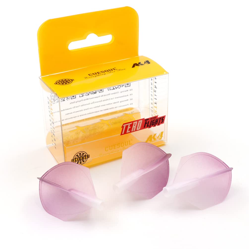 CUESOUL TERO System AK4 Shield with Gradient Dart Flights, Big Wing Shape, Light Purple (CS-AK4+4DPJB)