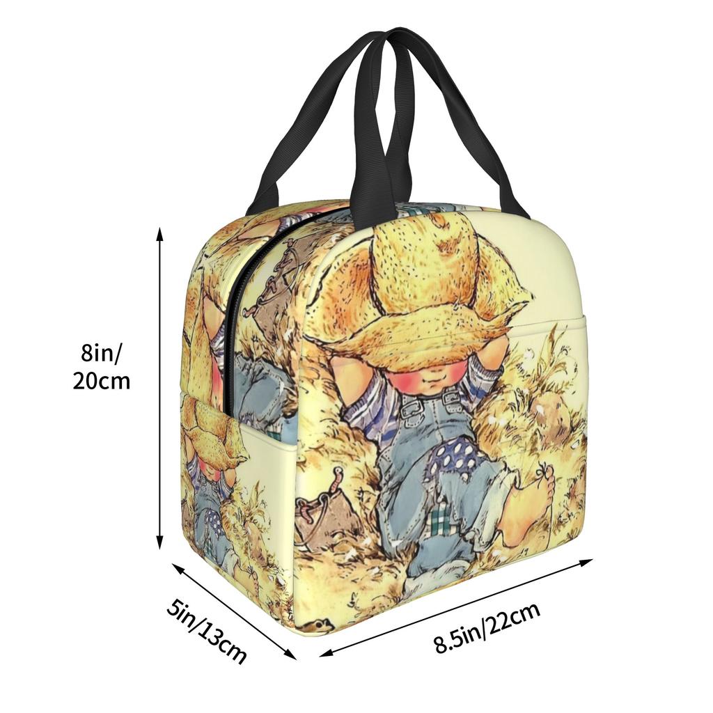 Cartoon S-Sarahs K-Kays Kawaii Girl  Insulated Lunch Bag for Women Portable  Thermal Cooler Lunch Box School