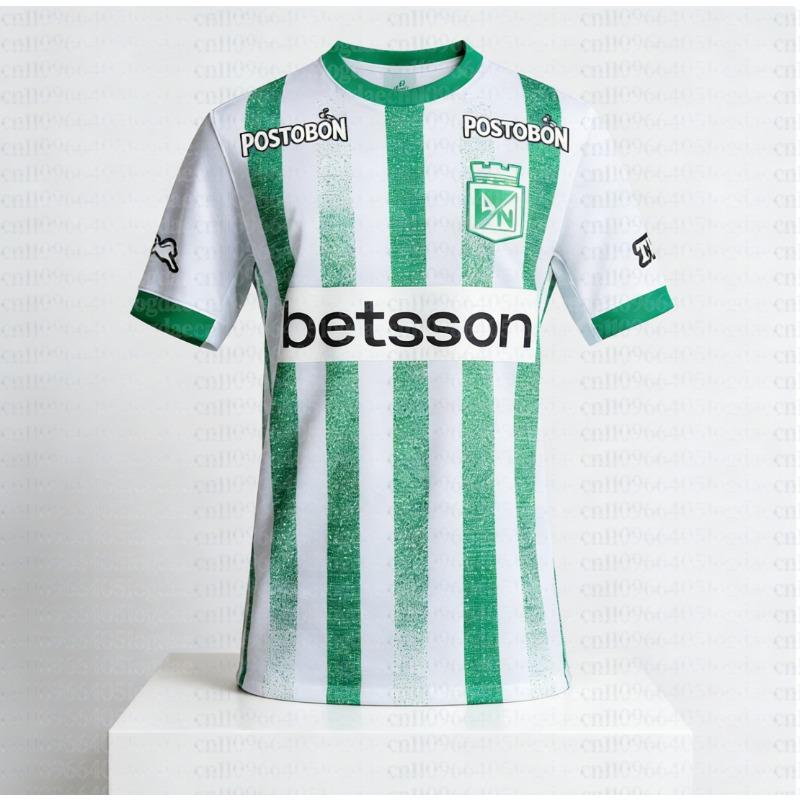 25-26 Atletico Nacional Medellin home football jersey Autumn Sports Dry Quickly Men's T-Shirt Children's Clothing Tee Woman