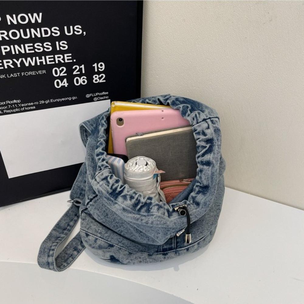 Vintage Cowboy Travel Back Packs Large Capacity Student Schoolbags Denim Backpack for Girls