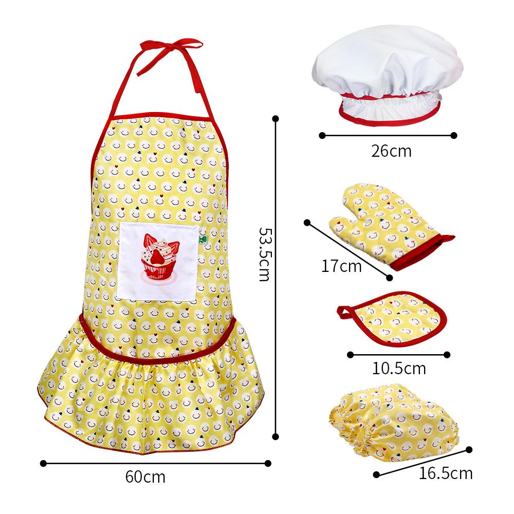 Kids' Pretend Play Kitchen Set: Cooking Utensils, Baking Tools, Apron & Chef Hat for Girls
