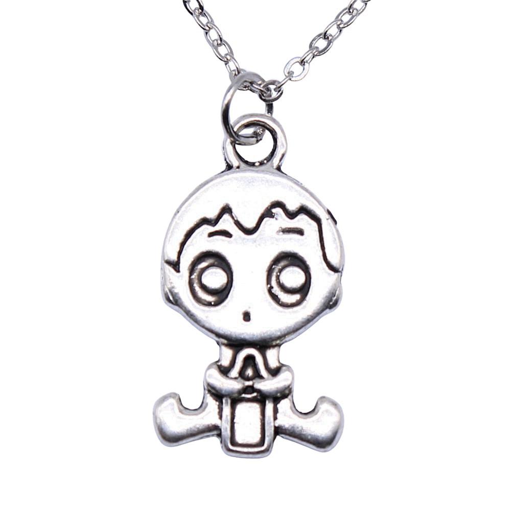 Ornate Angel With Heart Pendant Necklace Spiritual Faith Jewelry 40cm Short Chain
