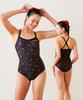 Jeteseu Women'S Wide Strap Crossbody One-Piece Swimsuit Christmas Bk L9A0064