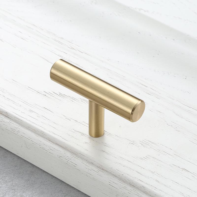 Gold Brass & Pure Copper Handle for Bedside Table, Cabinet, or Door Knob – Multiple Sizes