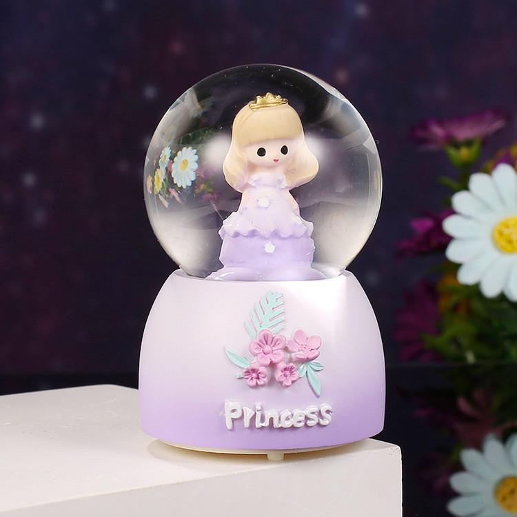 Space-themed Mini Crystal Ball Desk Decoration With Led Lights For Kids Birthday Gift