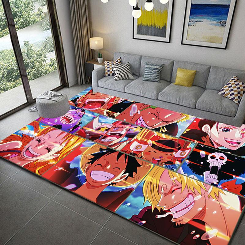 One Piece Anime Design Area Rug Non-Slip Soft Mat for Bedroom Living Room Home Decor