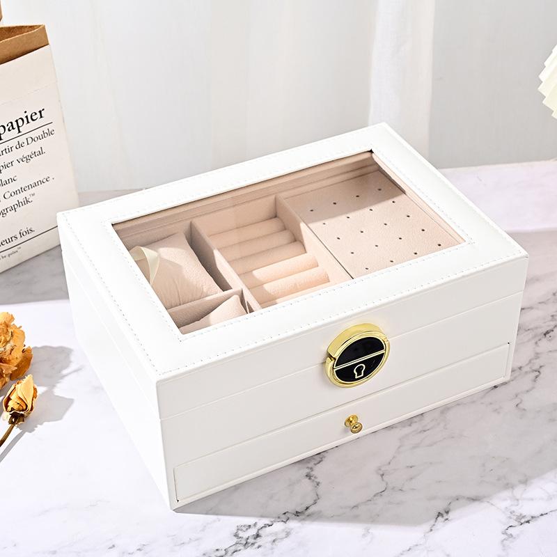 2024 New High-end Jewelry Jewelry Box Storage Box Ring Earrings Ear Studs Bracelet Necklace Jewelry Storage Gift Box Display Box