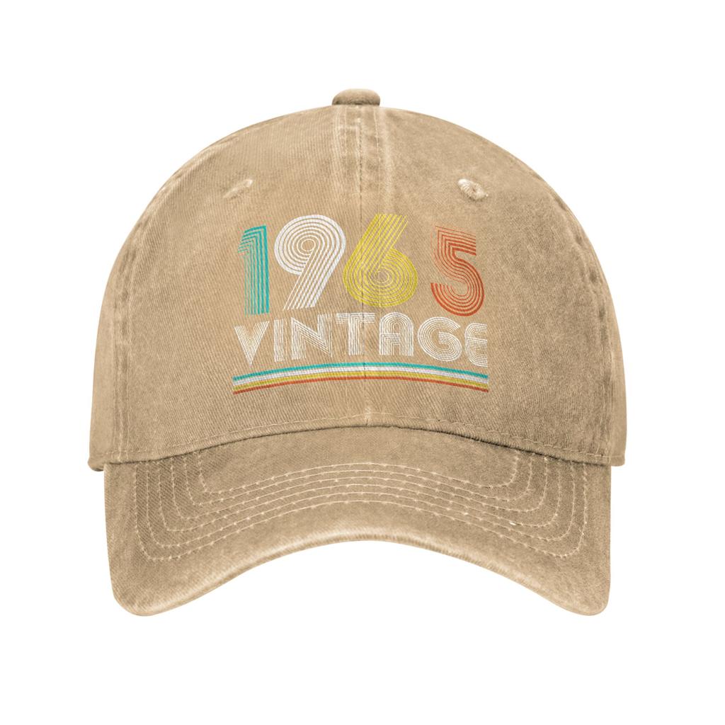 Vintage 1965 Geburtstag Retro 60. Sonne Baseballkappe Lustiges Paar Damen Gewaschen Hip Hop Hüte Sonnenschutz Druck Jagd Baseballkappen