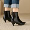 Simple mid-heel ankle socks boots skinny boots Martin boots European and American knight boots