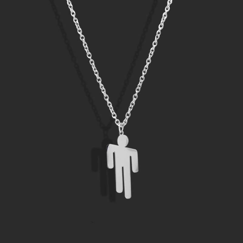 Creative Tilted Head Necklace Fashionable Hip-hop Street Style Unique Fashion High Street Pendant Accessories