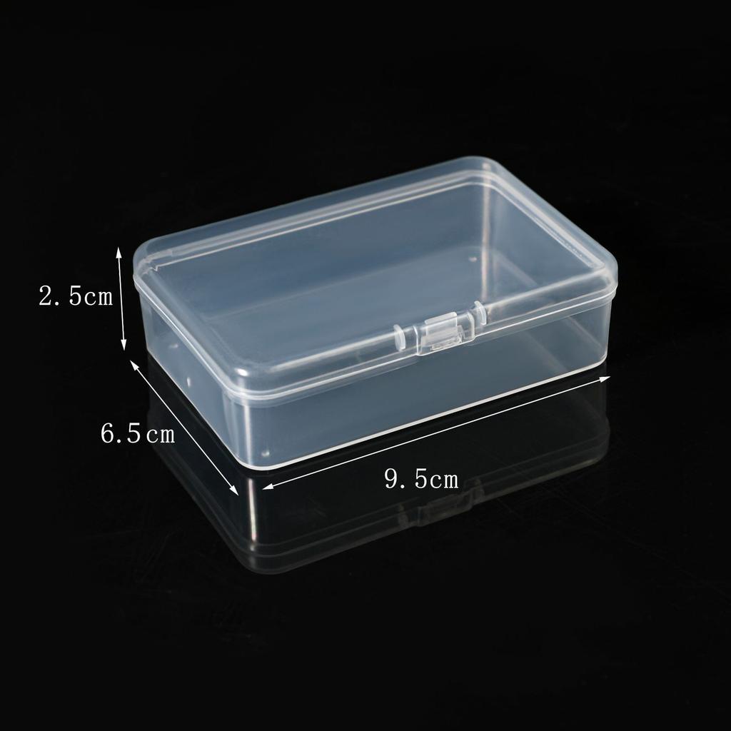 Small Pp Square Transparent Gooka Diy Stationery Plastic Packaging Box Manicure Fishing Gear Storage Box Electronic Accessories Box