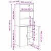 Highboard Reclaimed Wood 69.5 x 34 x 180 cm Engineered Wood and Glass