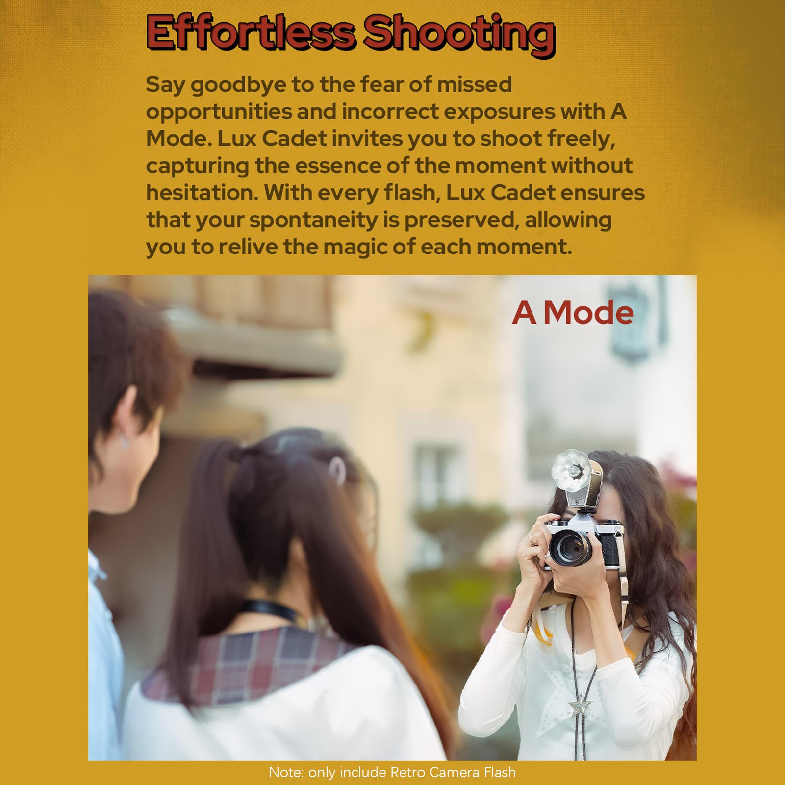 GODOX lux Cadet Retro Camera Flash GN10 6200K+/-300K Цветовая температура Автоматический — фото 10