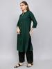 MONTE CARLO Women Regular Fit Green Kurti