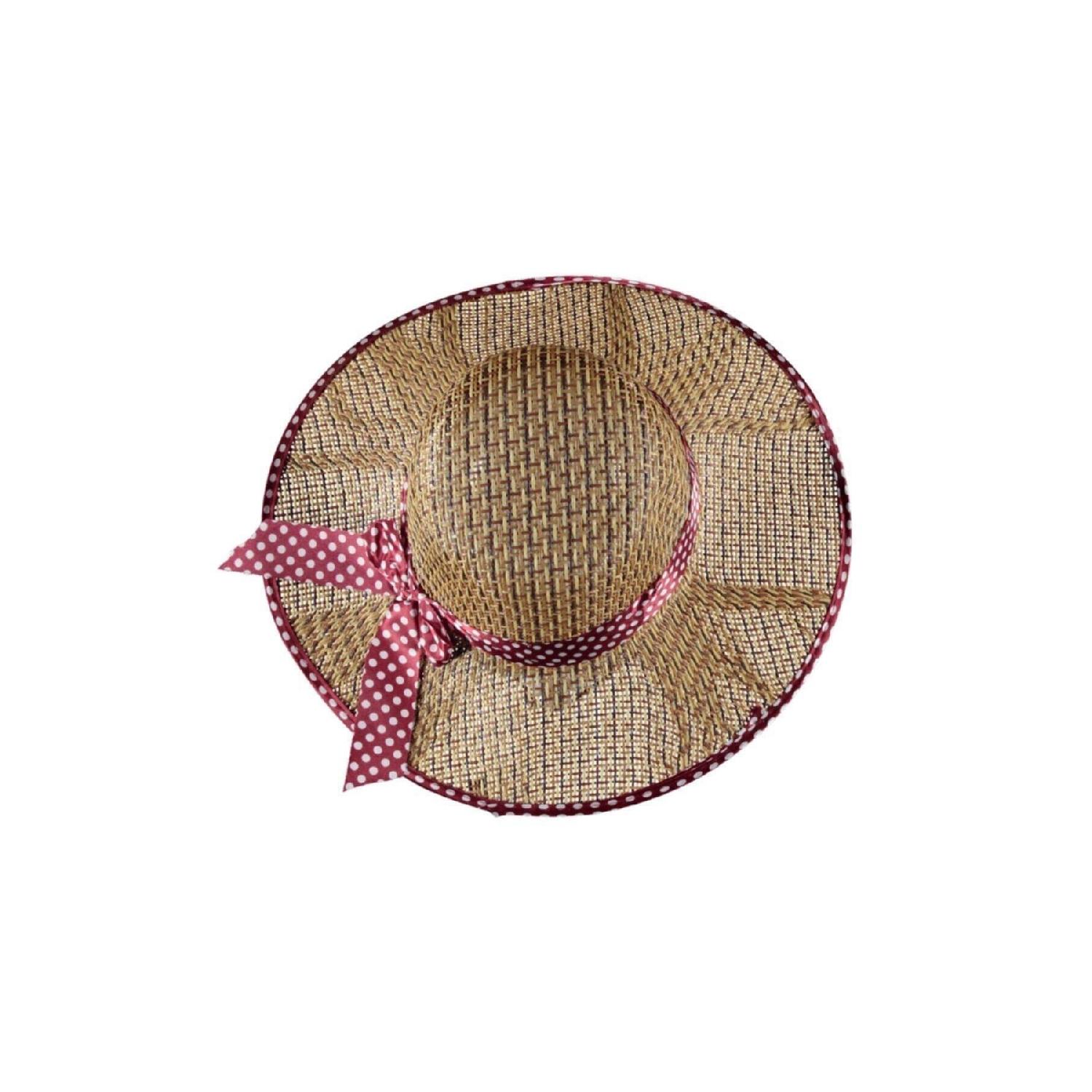 

Женская соломенная шляпа Fedora в рубчик