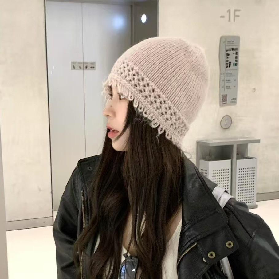 Warm Baotou Hat Women's Autumn and Winter Versatile Face Small Pullover Hat Knitted Wool Hat Stacking Hat Cold Hat