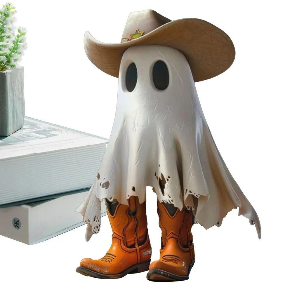 Resin Craft Ghost Figurines Statue Halloween Ghost Ornaments  Home Desktop Small Ornament