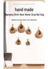 Wall-Mounted Handwoven Cotton Rope Storage Basket for Vegetables and Fruits