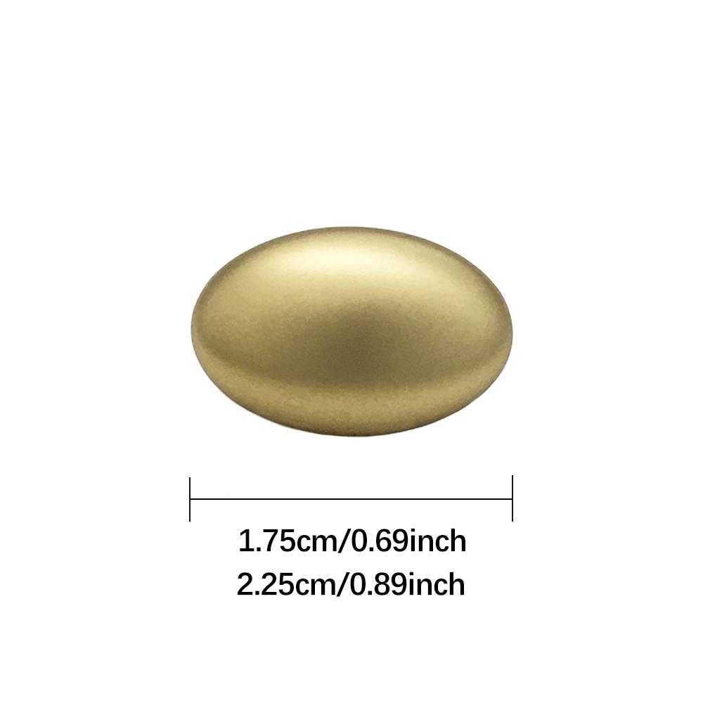 10Pcs Matte & Glossy Oval Metal Buttons For Clothing/Bags/Shoes, 17.5/22.5Mm Minimalist Fashion Buttons Gold Silver Mist Gold