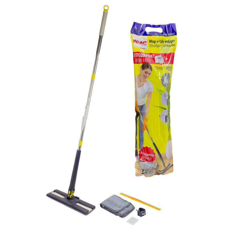 WMC Mop with butterfly wringing mechanism + squeegee + 3 attachments