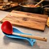 Kitchen Countertop Protector Silicone Spoon Rest for Countertop Heat Resistant Spatula Holder Ladle with Non-Slip Bump Design & Hanging Hole Modern