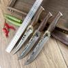 Forged Outdoor Stainless Steel Camping and Steak Knife with Leather Sheath