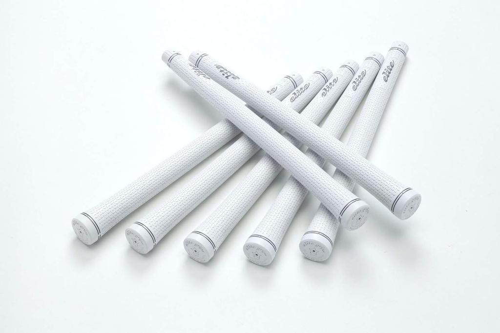 Elitegrips Golf Grips TD50 SOFT Silver No Backline 7-piece Set, White,