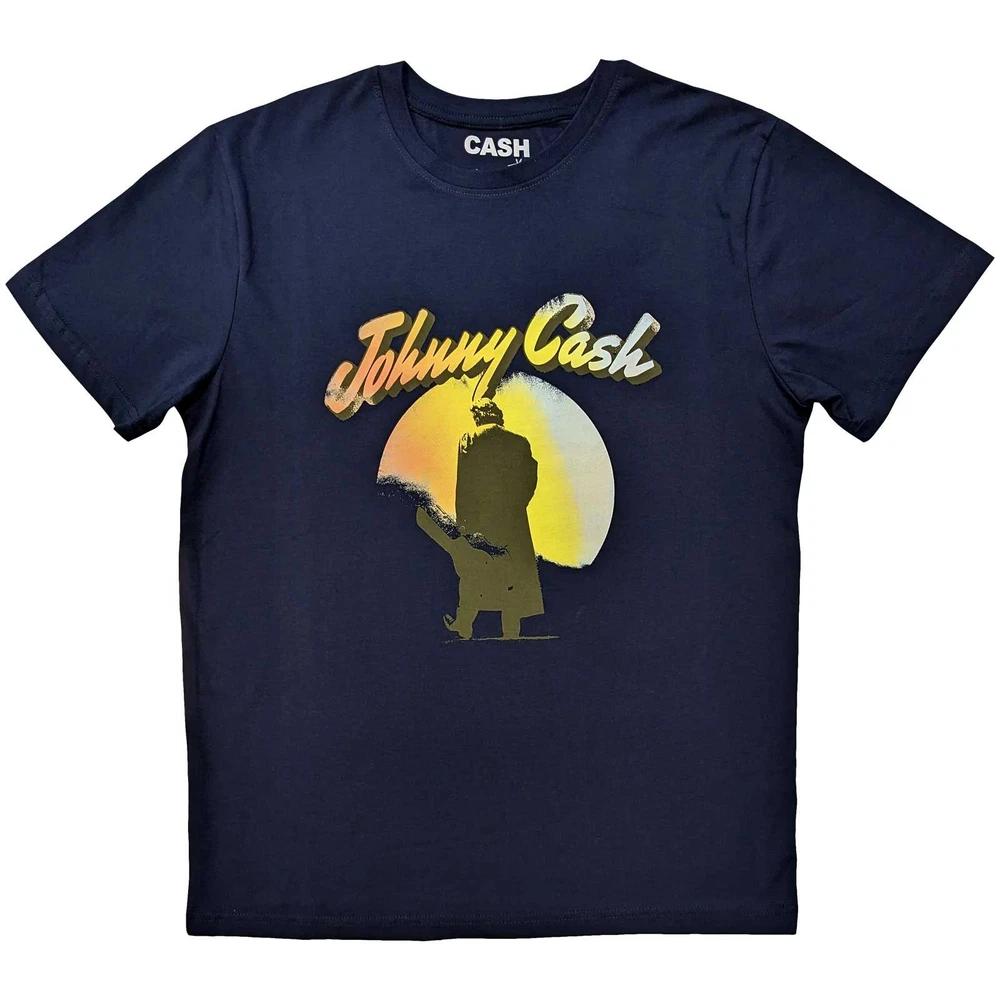 Johnny Cash Walking Guitar Licensed Tshirt Unisexs L