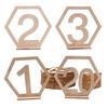 1-20 Wooden Table Numbers Card Set with Base Birthday Wedding Party Table Decor