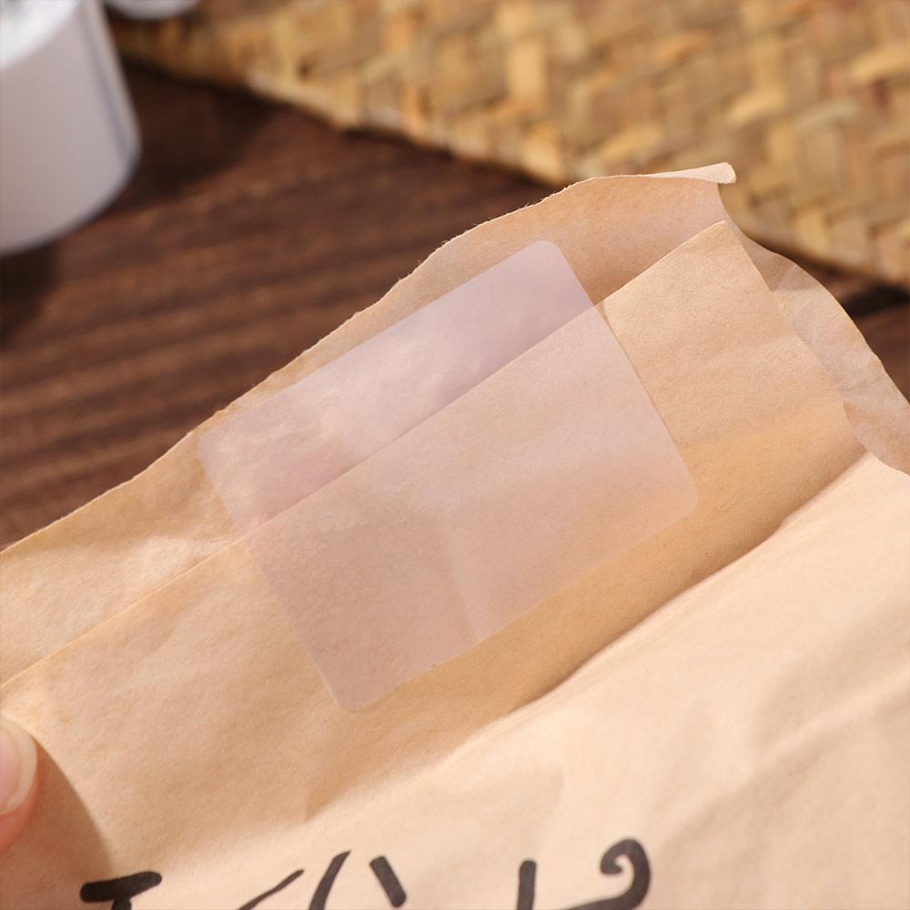 230Pcs Transparent Blank Label Sticker DIY Waterproof Thermal Printing Paper Square/Round Removable Name Tag Sticker Stationery