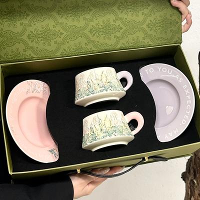 Super gut aussehende Kaffeetasse leichter Luxus High-End Paar Tassen Set Keramiktasse Mädchen Souvenir weibliche Brautjungfer