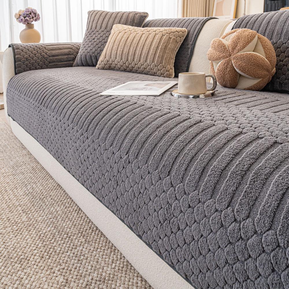 Sofabezug Haustier Hundefreundlich Sofabezug Flauschig Rutschfest Überwurf Atmungsaktiv für Schlafzimmer Büro Wohnzimmer Heimdekor