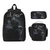 Lil Peep Coole Rapper Kinderrugzak Lunchbox Etuis voor Jongens Meisjes Rugzakken Schooltas Boekentas Set