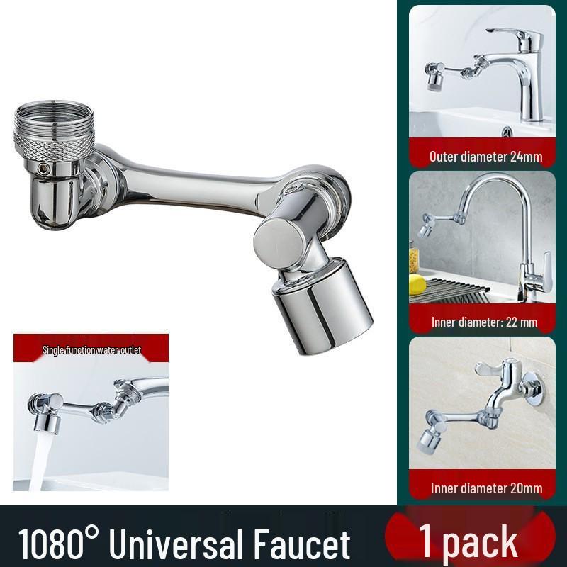 Mechanical Faucet Extender: Universal Rotating Basin Arm Connector for Face Washing