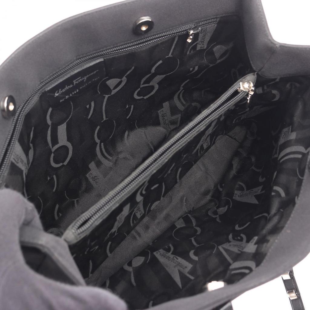 Used Salvatore Ferragamo Vara Shoulder Bag 21 8803 Nylon Black Used Women
