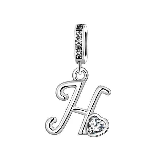 High Quality Copper Twenty-Six Letters Diy Bead Pendant Fit Original Bracelet Charm Jewelry Gift