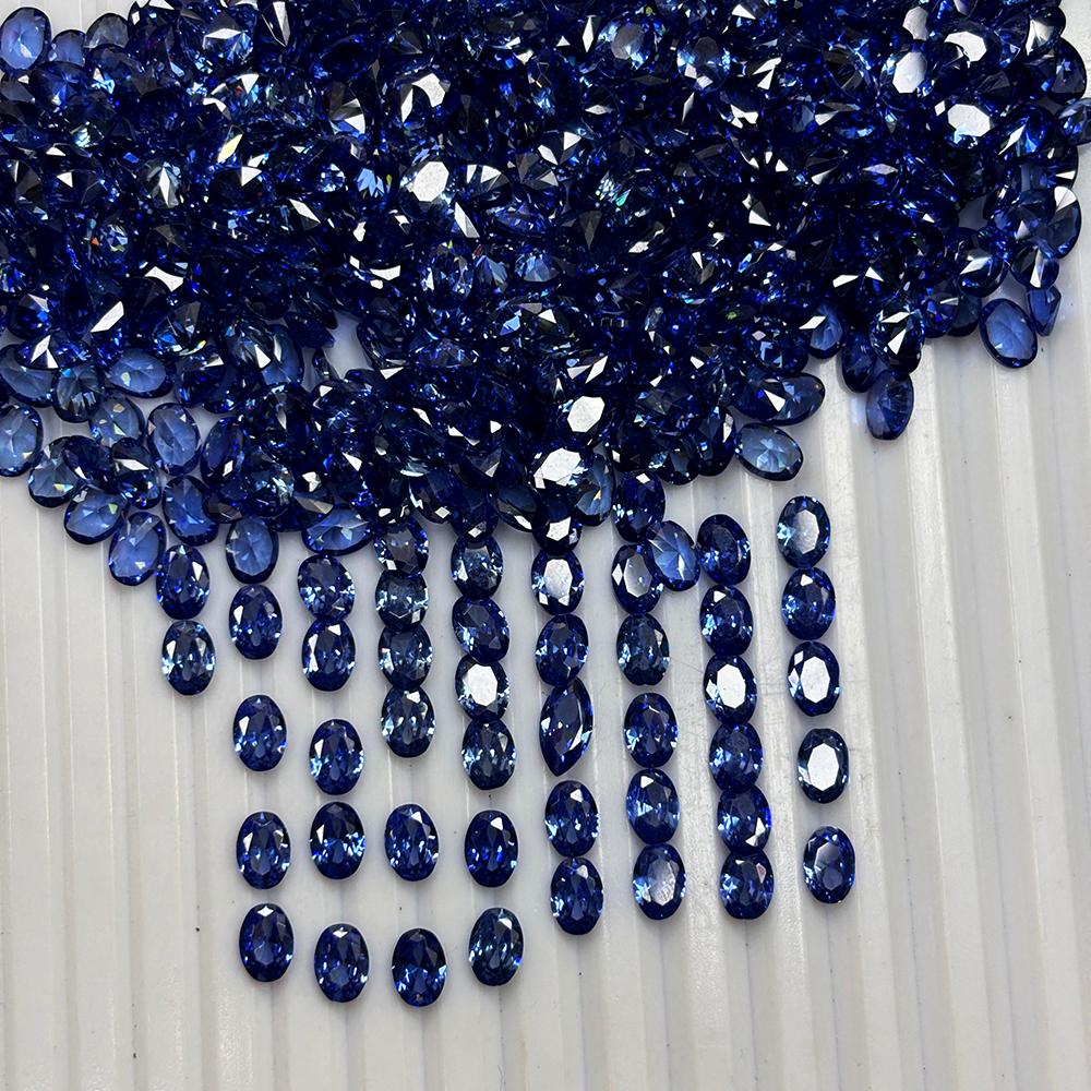 Natural Blue Sapphire 7×5 Mm Stunning Oval Cut CERTIFIED 12 Pcs Gemstone Lot Ns-5