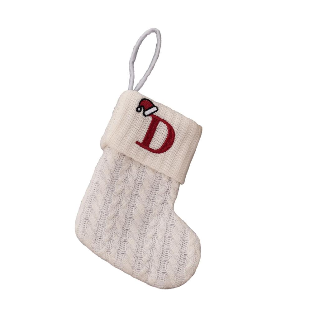 Christmas Stocking Alphabet Beautiful Decoration Pendant