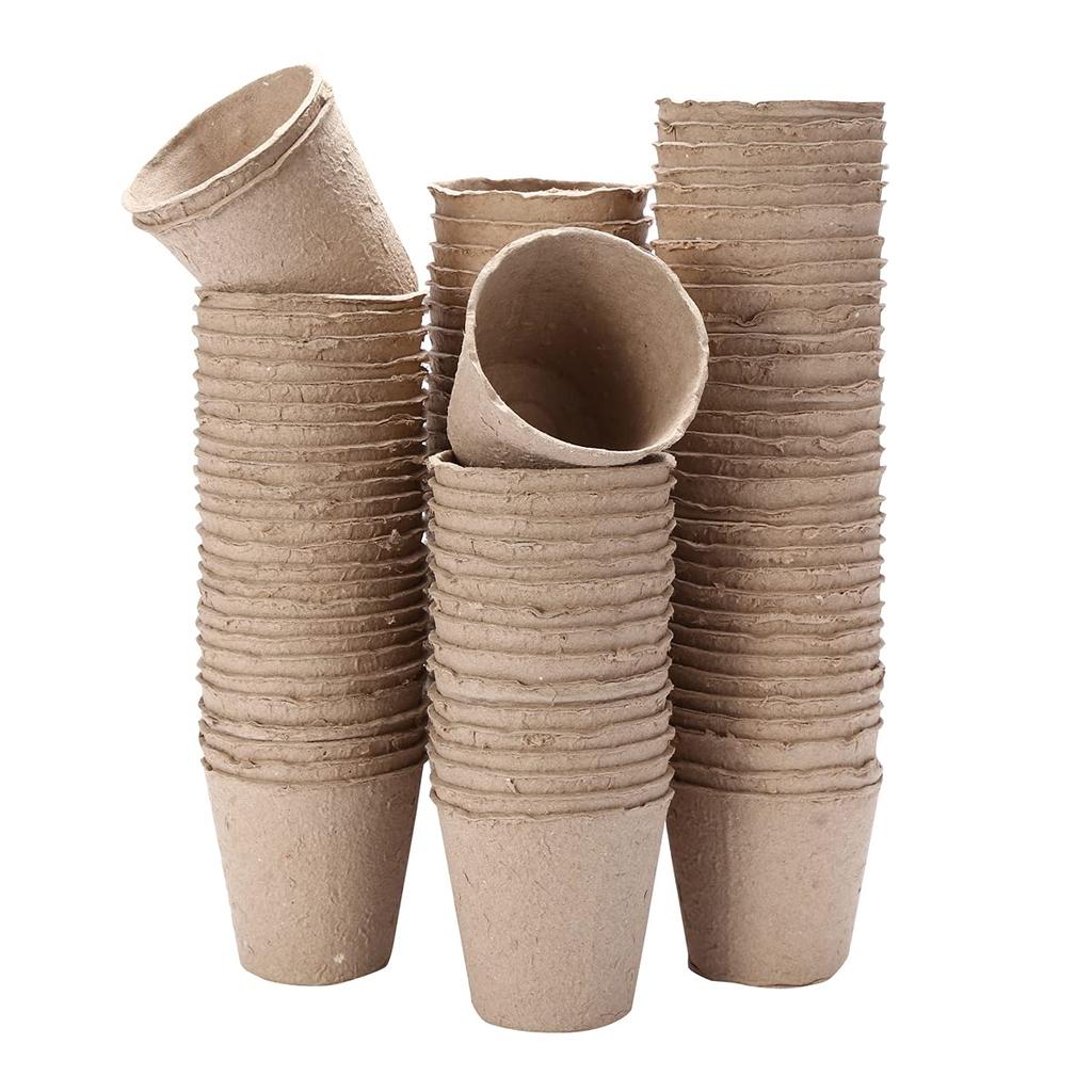 Skycabin Seedling Cultivation Paper Plant Set of Diameter Seedling Seedling Seed Plant Vegetable Gardening Home Gardening Pots, Pots, Pots, 100, 8cm,