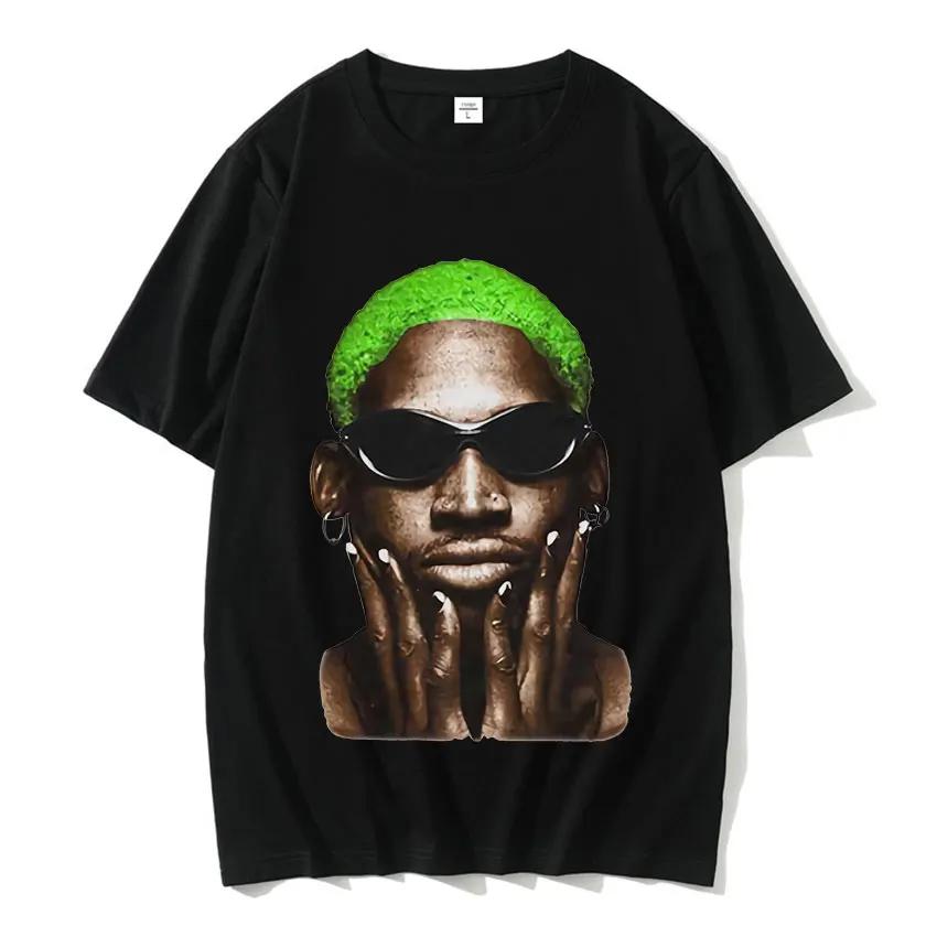 Horké Basketbalové Chlapci Červ Dennis Rodman Grafické Tričko Pánská Hip Hop Móda Punk Streetwear Pánské Letní Oversized Tričko